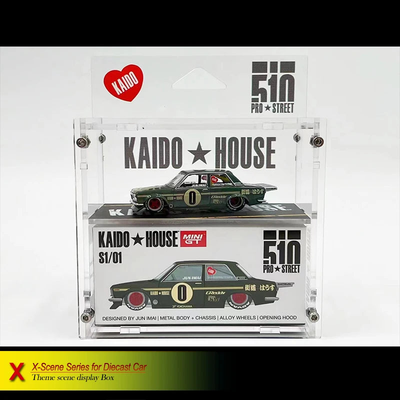 Bob Acrylic 1/64 Model Car Display Case for Minigt Kaidohouse Acrylic Transparent High Grade Box（Without Cars）