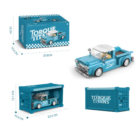 Pipo Building Blocks PB8840 Retro Pickup Truck Car Model