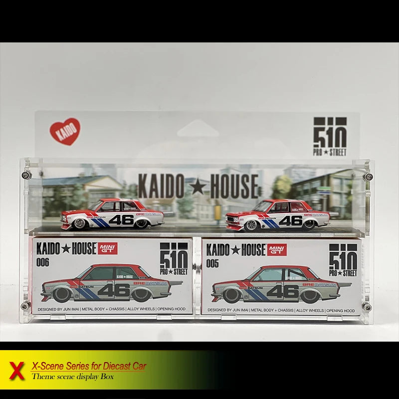 Bob Acrylic 1/64 Model Car Display Case for Minigt Kaidohouse Acrylic Transparent High Grade Box（Without Cars）